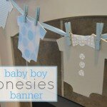 Easy Onesies Baby Shower Banner