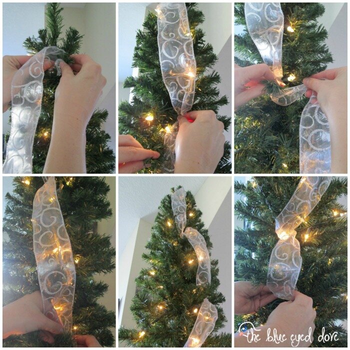 Tips for hanging ribbon on a Christmas tree | theblueeyeddove.com